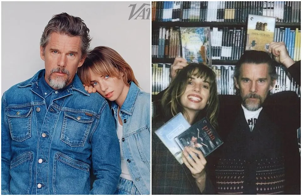 伊森霍克与女儿玛雅