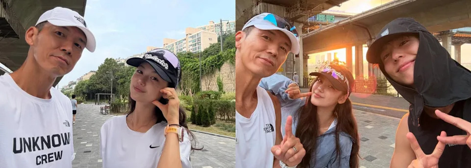 Danielle与相关人士跑步